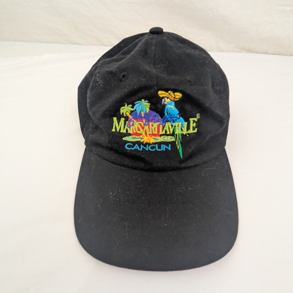 Margaritaville Jimmy Buffett Black Cap With Colorful Graphics One Size
